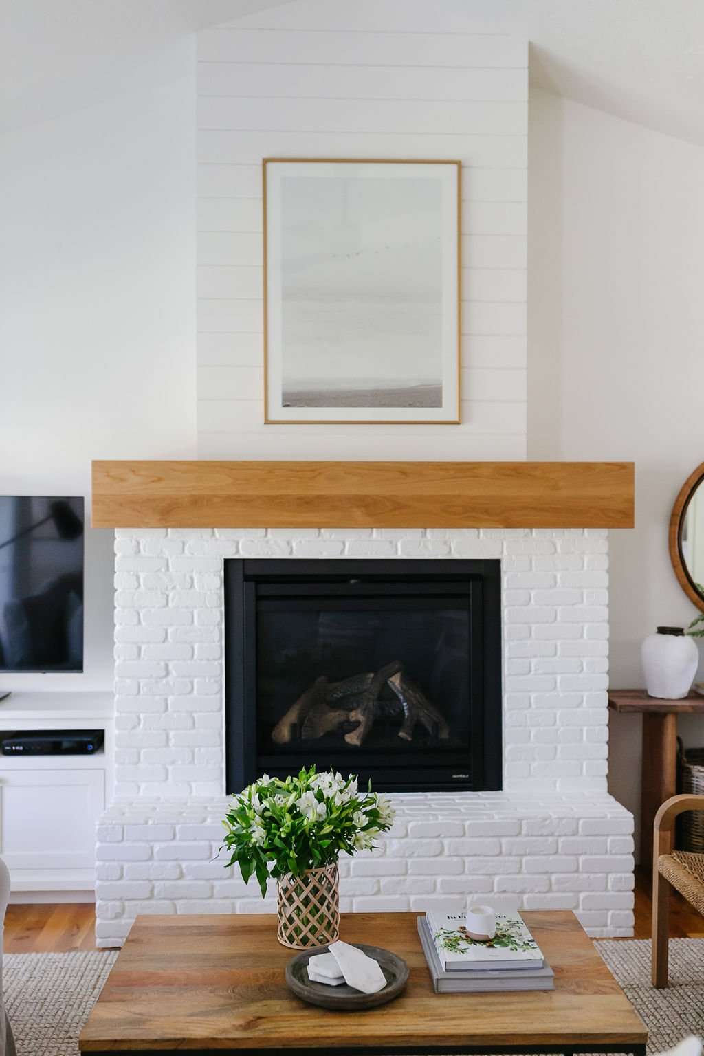 How To DIY A Fireplace Surround Using Thin Bricks - The Sommer Home